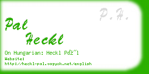 pal heckl business card